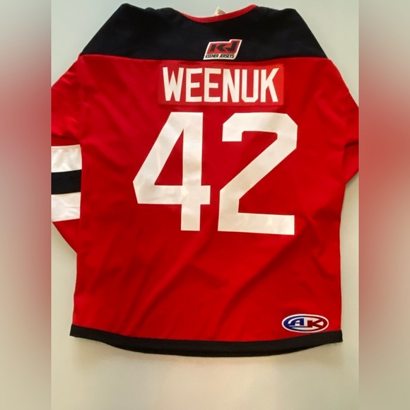 Custom “Weenuk #42” Devil Mascot Hockey Jersey – Adult Size L - Picture 6 of 9